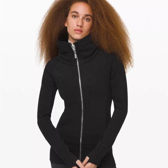 lululemon athletica Sweaters - lululemon athletica Black Full-Zip Funnel Neck Sweater